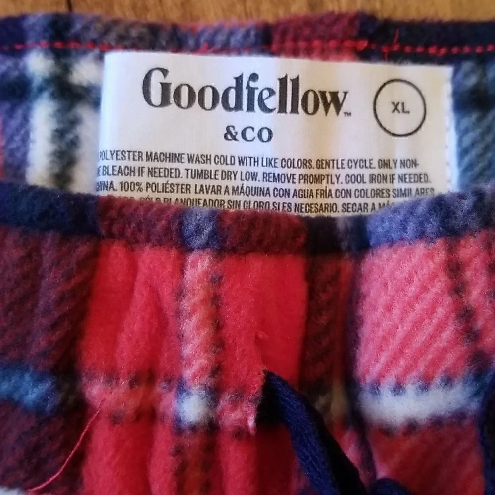 Goodfellow & co red plaid pajama pants XL